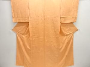 未使用品　流水に花模様織り出し色無地着物